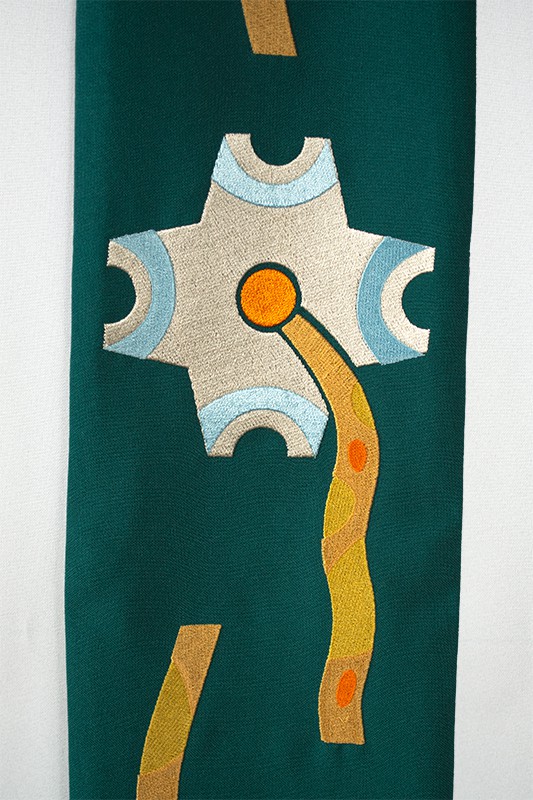 Štola zelená "Proud milosti" - GABARDÉN - obrázek 2