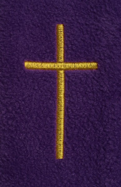 Ornát fialový "IHS", mat. FLÍZ - obrázek 6
