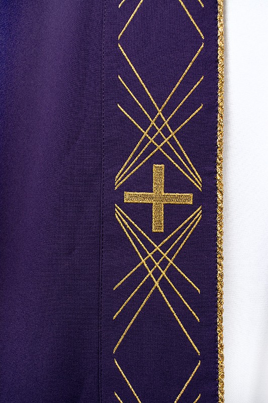 Pluviál "Dobrý pastýř, Alfa Omega" - fialový - Obrázek 3