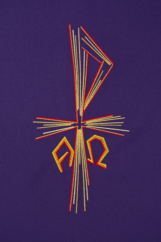 Pluviál "Dobrý pastýř, Alfa Omega" - fialový - Obrázek 6
